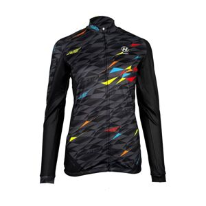 HAVEN Cyklistický dres s dlhým rukávom zimný - STRATO - čierna/viacfarebná XL