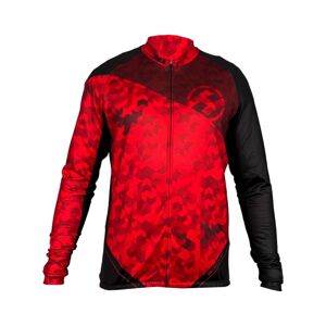 HAVEN Cyklistický dres s dlhým rukávom zimný - STRATO - červená 3XL