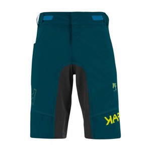 Cyklistické nohavice krátke bez trakov - BALLISTIC EVO - modrá/zelená 2XL