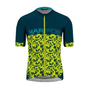 KARPOS Cyklistický dres s krátkym rukávom - JUMP - tyrkysová/žltá L