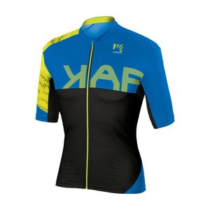 Cyklistický dres s krátkym rukávom - JUMP - modrá/čierna 2XL