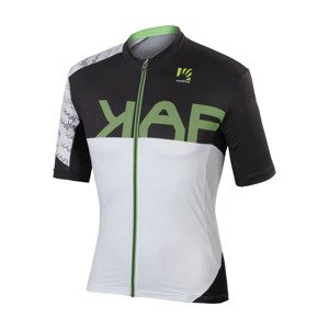 Cyklistický dres s krátkym rukávom - JUMP - biela/čierna S