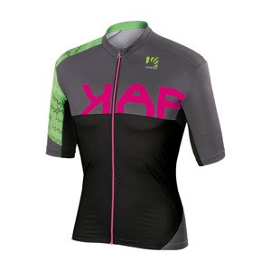 Cyklistický dres s krátkym rukávom - JUMP - šedá/viacfarebná S