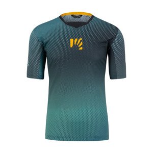 KARPOS Cyklistický dres s krátkym rukávom - VAL DI DENTRO - šedá/zelená