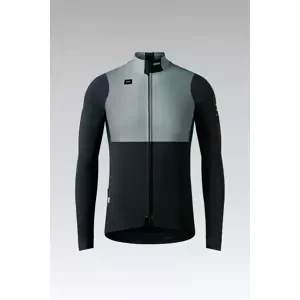 GOBIK Cyklistická vetruodolná bunda - MIST BLEND 2.0 - čierna/svetlo zelená 2XL