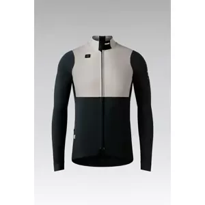 GOBIK Cyklistická vetruodolná bunda - MIST BLEND 2.0 - čierna/béžová XL