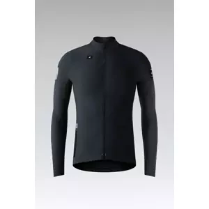 GOBIK Cyklistický dres s dlhým rukávom zimný - PACER SOLID 2.0 - čierna 4XL
