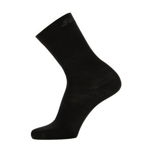 SANTINI Cyklistické ponožky klasické - WOOL SOCKS - čierna XS