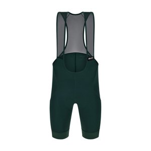 SANTINI Cyklistické nohavice krátke s trakmi - RTR - zelená 4XL