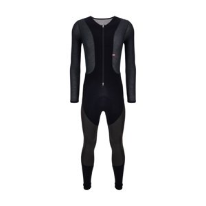 SANTINI Cyklistické nohavice dlhé s trakmi - VEGA DRY - čierna 4XL
