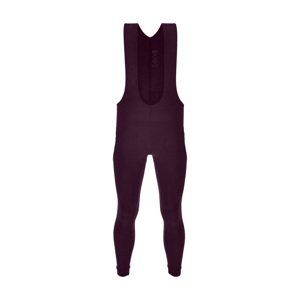 SANTINI Cyklistické nohavice dlhé s trakmi - RTR - bordová 2XL