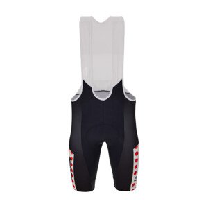 SANTINI Cyklistické nohavice krátke s trakmi - TDF FAN BEST CLIMBER - čierna 6XL