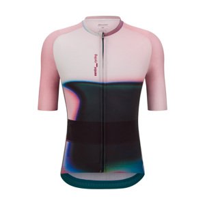SANTINI Cyklistický dres s krátkym rukávom - LUCE - čierna/ružová