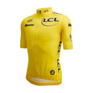 SANTINI Cyklistický dres s krátkym rukávom - FAN TDF LEADER - žltá 6XL