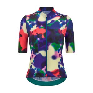SANTINI Cyklistický dres s krátkym rukávom - REDUX LOUD - fialová/béžová/červená XL