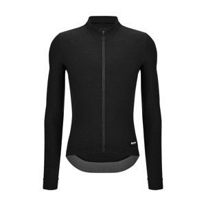SANTINI Cyklistický dres s dlhým rukávom zimný - RTR - čierna