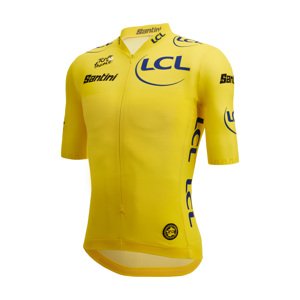 SANTINI Cyklistický dres s krátkym rukávom - TDF LEADER - žltá 4XL