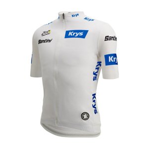 SANTINI Cyklistický dres s krátkym rukávom - TDF FAN BEST YOUNG RIDER - biela S