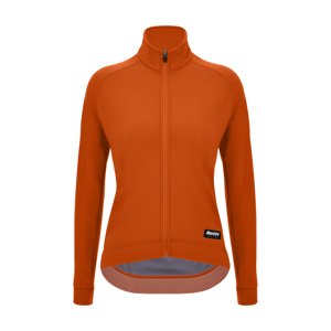 SANTINI Cyklistický dres s dlhým rukávom zimný - RTR - oranžová L