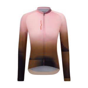 SANTINI Cyklistický dres s dlhým rukávom letný - LUCE - ružová L