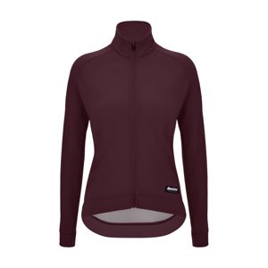 SANTINI Cyklistický dres s dlhým rukávom zimný - RTR - bordová L
