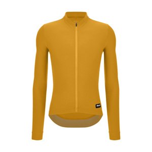 SANTINI Cyklistický dres s dlhým rukávom zimný - RTR - žltá S