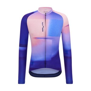 SANTINI Cyklistický dres s dlhým rukávom letný - LUCE - modrá M