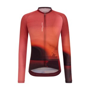 SANTINI Cyklistický dres s dlhým rukávom letný - LUCE - červená 2XS