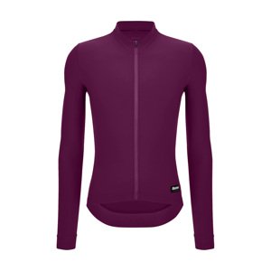 SANTINI Cyklistický dres s dlhým rukávom zimný - RTR - bordová L