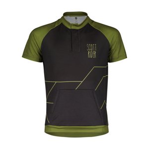 SCOTT Cyklistický dres s krátkym rukávom - RC TEAM SS JR - čierna/zelená 128 cm