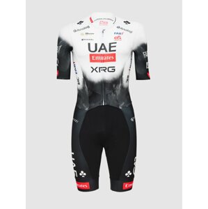 PISSEI Cyklistická kombinéza - UAE TEAM EMIRATES 2025 ROAD - čierna/biela 2XL