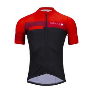 KENNY Cyklistický dres s krátkym rukávom - TECH SUMMER - červená/čierna M