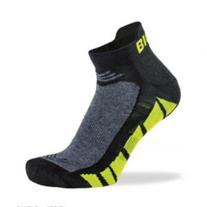 BIOTEX Cyklistické ponožky členkové - MICRONET GHOST - čierna/šedá/žltá