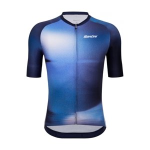 SANTINI Cyklistický dres s krátkym rukávom - OMBRA - modrá