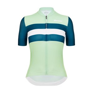 SANTINI Cyklistický dres s krátkym rukávom - ECO SLEEK NEW BENGAL - svetlo zelená/zelená
