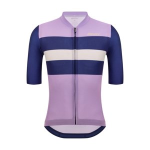 SANTINI Cyklistický dres s krátkym rukávom - BENGAL - modrá/fialová/biela