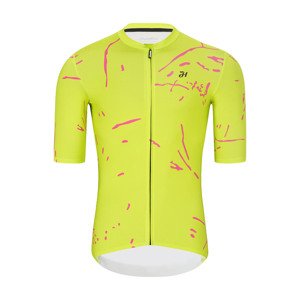 HOLOKOLO Cyklistický dres s krátkym rukávom - PASSION - žltá XL