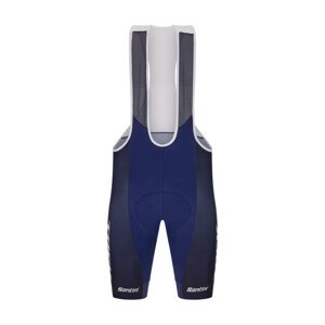 SANTINI Cyklistické nohavice krátke s trakmi - TREK FACTORY RACING 2025 - modrá XL