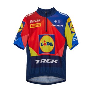 SANTINI Cyklistický dres s krátkym rukávom - LIDL TREK 2025 - viacfarebná 11Y