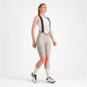 CASTELLI Cyklistické nohavice krátke s trakmi - ESPRESSO - béžová M