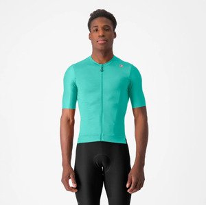 CASTELLI Cyklistický dres s krátkym rukávom - ESPRESSO - tyrkysová L