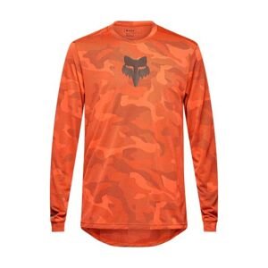 FOX Cyklistický dres s dlhým rukávom letný - RANGER TRU DRI - oranžová XL