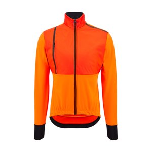 SANTINI Cyklistická zateplená bunda - VEGA ABSOLUTE - oranžová 3XL