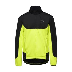 GORE Cyklistická zateplená bunda - C5 GWS THERMO - žltá/čierna