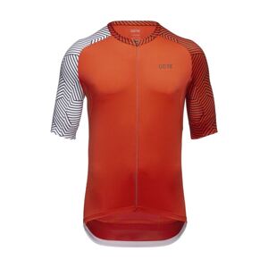 GORE Cyklistický dres s krátkym rukávom - C5 - biela/oranžová