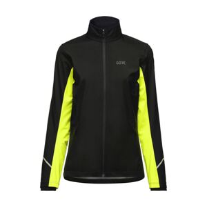 GORE Cyklistická vetruodolná bunda - R3 PARTIAL GTX - čierna/žltá XL