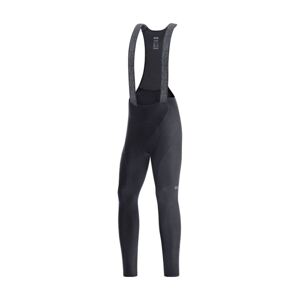GORE Cyklistické nohavice dlhé s trakmi - C3 THERMO - čierna 2XL