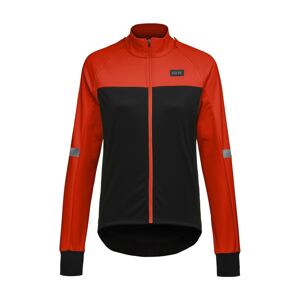 GORE Cyklistická vetruodolná bunda - PHANTOM WMN - čierna/oranžová 38