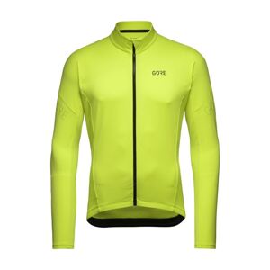 GORE Cyklistický dres s dlhým rukávom zimný - C3 THERMO - žltá 3XL