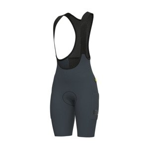 ALÉ Cyklistické nohavice krátke s trakmi - GRAVEL-PRO OFF ROAD - šedá 4XL